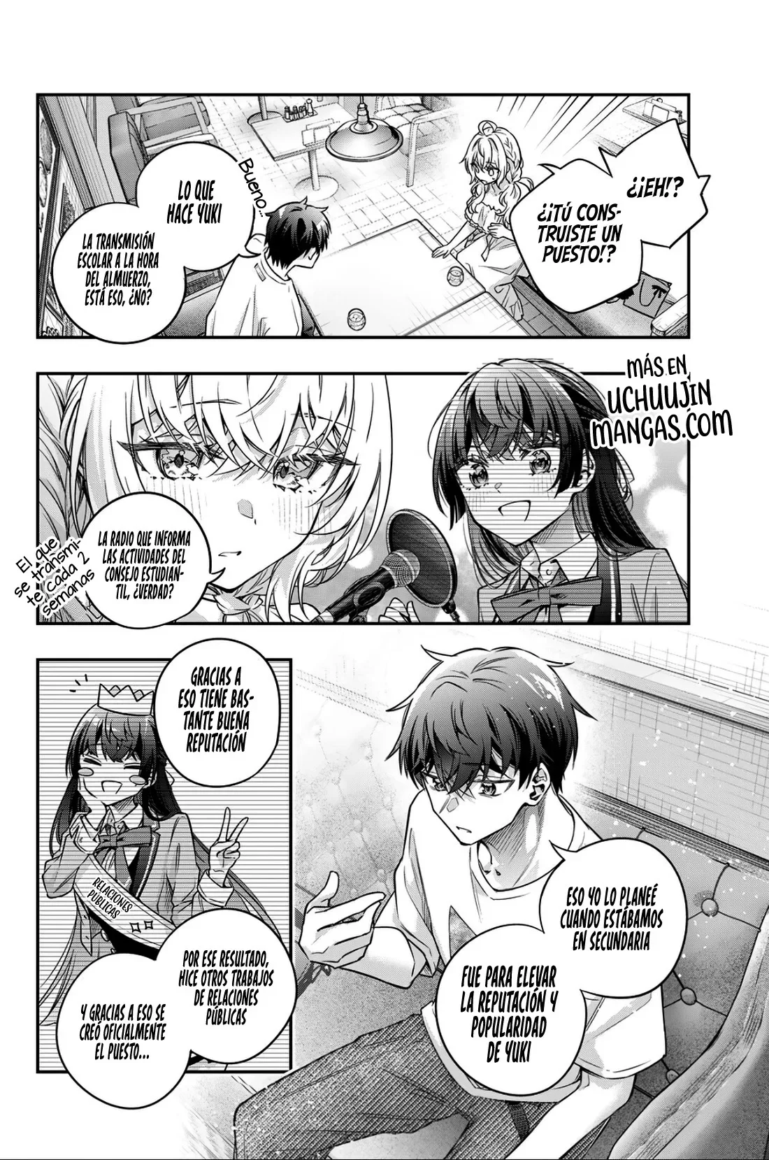 Alya-san, quien se sienta a mi lado, a veces susurra cosas dulces en ruso. Capítulo 88 - página 10